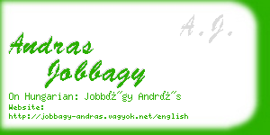 andras jobbagy business card